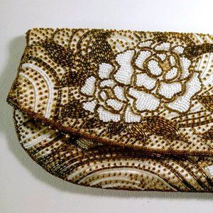 One of a kind, handmade beaded clutch